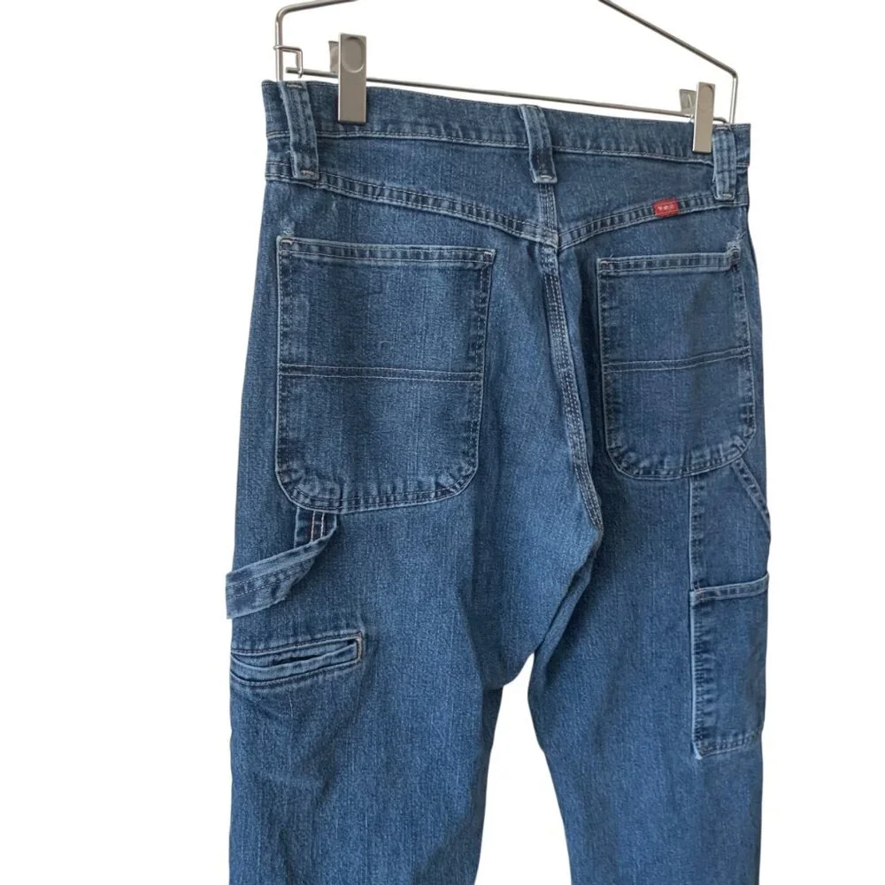 Vintage Y2K Wrangler Carpenter Jeans Men's‎ 34X32 Faded Utility Workwear Skater